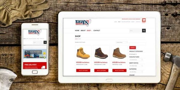 Trax Safety Boots E-Commerce Website