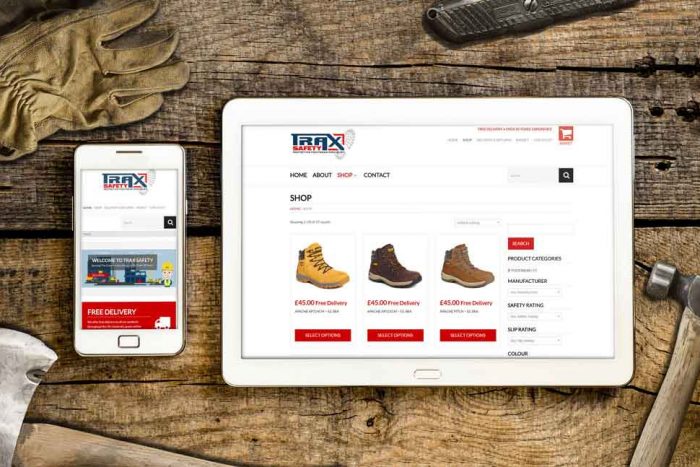Trax Safety Boots E-Commerce Website