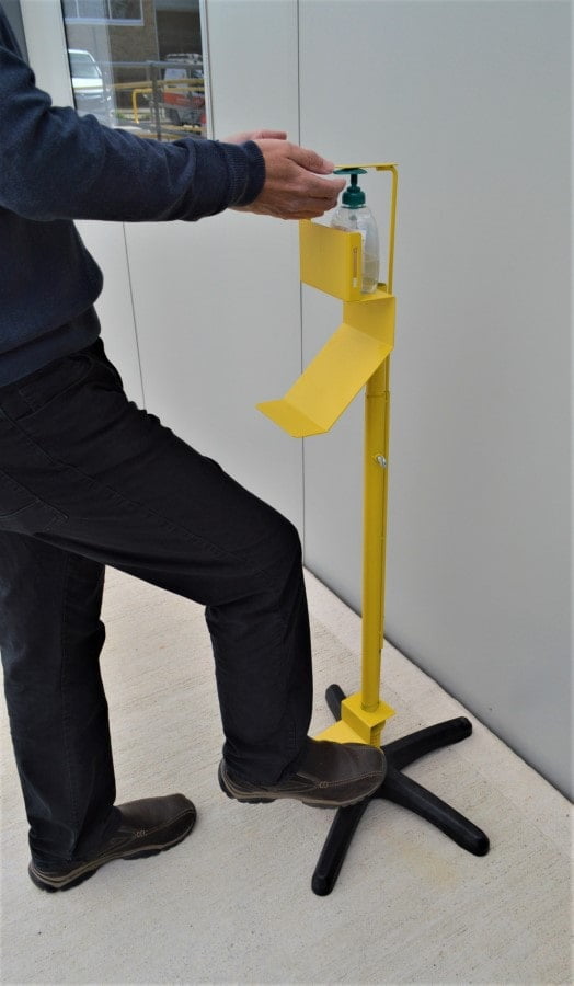 foot operated hand sanitiser